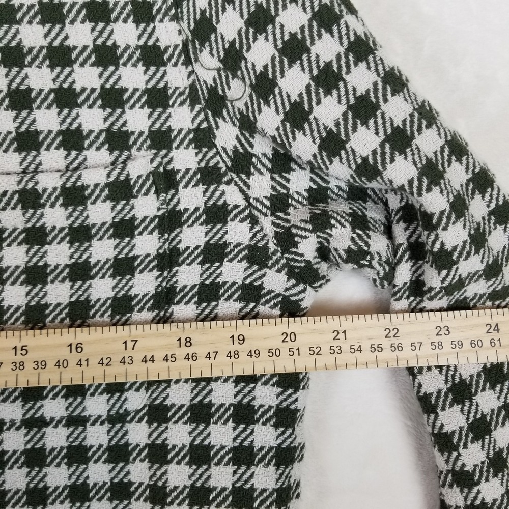 American Tall Mens Large Tall Olive Green Houndstooth Flannel Shirt AM-BS-10821 - Picture 5 of 10